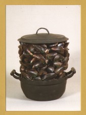 `Casserole and Closed Mussels - Marcel Broodthaers 1964` - Postally Unused - Tate Gallery Postcard.