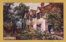 `Picturesque Counties Middlesex Series ll - `Old Cottages at Wembley Park, Middlesex` - Oilette - 7128` - Postally Unused - Raphael Tuck & Sons Postcard.