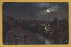 `London - `London, The Thames Embankment`- Oilette - 7219` - Postally Unused - Raphael Tuck & Sons Postcard.