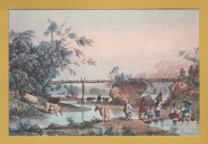 `Bamboo Aquaduct, Hong Kong 1838 by Auguste Borget` - Postally Unused - Producer Unknown Postcard.