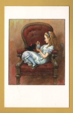 `The Macmillan ALICE, Illustration by Sir John Tennel, Coloured by Harry Theaker` - Postally Used-2016 - Macmillan Postcard.