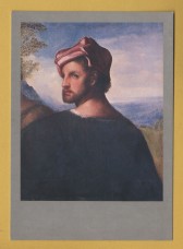 `Head of a Man by Giorgio da Castelfranco` - Postally Unused - Glasgow Museums & Art Galleries Postcard.