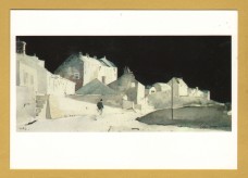 `Lone Cyclist 1984 by John Knapp Fisher` - Postally Unused - Trevigan Gallery Postcard.