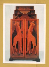 `Giraffe Cabinet 1915/16, Designed by Roger Fry, Made by Omega Workshops` - Postally Unused - Manchester Art Gallery Postcard.