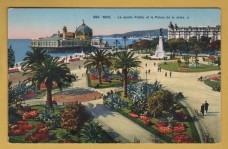 `NICE - Le Jardin Public et le Palais de la Jetee - 292` - Postally Unused - Levy & Neurdein Postcard.