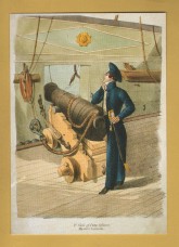 `1st Class of Petty Officers, Master`s Assistant, R.N.1828` - Postally Unused (although message written to rear) - Morab Library Postcard.