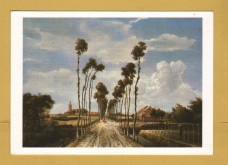 `The Avenue at Middelharnis by Meindert Hobbema` - Postally Unused (although message written to rear) - National Gallery Postcard.