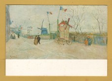 `Holiday at Montmartre by Vincent van Gogh, 1887` - Postally Used (although message written to rear) - Van Gogh Museum Postcard.
