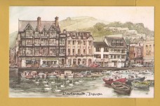 `DARTMOUTH, Devon by David Skipp` - Postally Unused - Town & Country Prints Postcard.