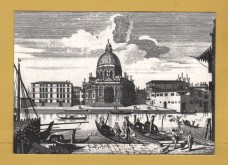 `Santa Maria della Salute, Venice, from an 18th Century Engraving` - Postally Unused (although message written to the rear) - Martin Randall Travel Postcard.