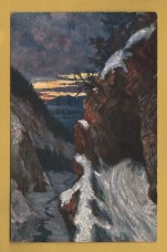 `Wide Wide World (not written on card) - `Untitled on cards with international backs (A Corner of the Glacier)` - Oilette - 201B` - Postally Unused - Raphael Tuck & Sons Postcard.