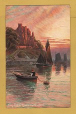 `King John`s Castle, Carlingford` - Postally Unused - S.Hildesheimer & Co Postcard.