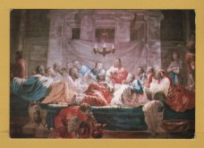 `Flemish Tapestry Showing `The Last Supper` after Nicolas Poussin` - Postally Unused - MJ Publications Postcard.