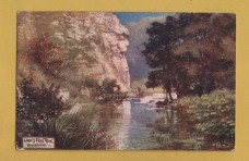 `Derbyshire Dales - `Lion`s Face Rock, Dovedale` - Oilette - 1357` - Postally Unused - Raphael Tuck & Sons Postcard.