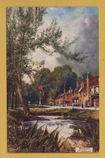 `Picturesque Counties Middlesex Series ll - `Bedfont, Middlesex` - Oilette - 7128` - Postally Unused - Raphael Tuck & Sons Postcard.