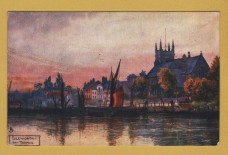 `Picturesque Counties Middlesex Series l - `Isleworth on Thames` - Oilette - 7127` - Postally Unused - Raphael Tuck & Sons Postcard.