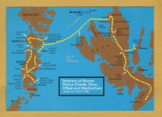 `Itinerary of Bonnie Prince Charlie, Flora O`Neil and MacEachain` - Postally Unused - Jarrold Postcard `Itinerary of Bonnie Prince Charlie, Flora O`Neil and MacEachain` - Postally Unused - Jarrold Postcard