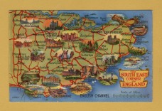 `The South East Corner of England` - Postally Used-1968 - J.Valentine Postcard `The South East Corner of England` - Postally Used-1968 - J.Valentine Postcard