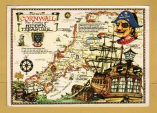`Cornwall, The County of Hidden Treasure` - Postally Used-1969 - Murray King Postcard