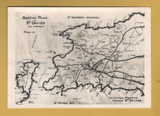 `Sketch Plan of St David`s and District` - Postally Unused - W.M.Mendus Postcard `Sketch Plan of St David`s and District` - Postally Unused - W.M.Mendus Postcard