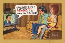 `....and Finally Here Is A Severe Gail Warning...Comic Series 2026` - Postally Unused - Bamford & Co Ltd Postcard