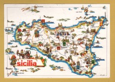 `Sicilia` - Postally Used-1993 - Department of Tourism Postcard `Sicilia` - Postally Used-1993 - Department of Tourism Postcard