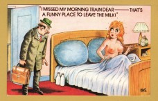 `I Missed My Morning Train Dear....Comic Series 1099` - Postally Unused - Bamford & Co Ltd Postcard