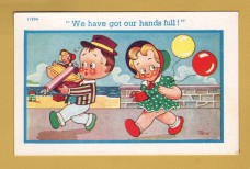 `We`ve Got Our Hands Full!` - Postally Unused - C.Richter Postcard