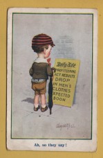 `Ah, So They Say! - Comique Series No.3023`- Donald Mcgill - Postally Unused - Inter Art Postcard