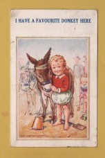 `I Have A Favourite Donkey Here - Seaside Comic Series 1684` - Postally Used-1924 - Bamford & Co. Postcard