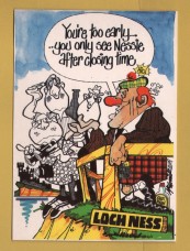 `You`re Too Early...You Only See Nessie After Closing Time - Loch Ness` - Postally Unused - McCormicards Postcard