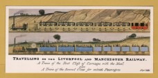 `Travelling on the Liverpool and Manchester Railway - NWPB Mail Transport 1` - Postally Unused - Post Office Postcard.