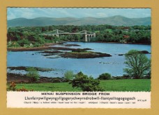 `Menai Suspension Bridge from Llanfairpwllgwyngyllgogerychwyrndrobwll-llantysiliogogogoch`- Postally Unused - Bamforth Postcard. `Menai Suspension Bridge from Llanfairpwllgwyngyllgogerychwyrndrobwll-llantysiliogogogoch`- Postally Unused - Bamforth Postcard.