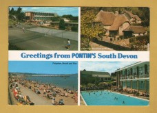 `Greetings From PONTIN`S South Devon`- Postally Used-1981 - J.Salmon Postcard. `Greetings From PONTIN`S South Devon`- Postally Used-1981 - J.Salmon Postcard.