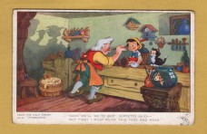 `Scenes from the Famous Walt Disney Film "PINOCCHIO"` 471 - Postally Unused - c1940 - Valentine`s & Sons Postcard.