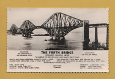 `The Forth Bridge - Opened March 1890` - Postally Unused - 1959 - Valentine`s Postcard.