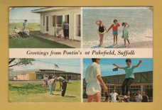 `Greetings from Pontin`s at Pakefield, Suffolk`- Postally Used-1967 - Photo Precision Postcard.