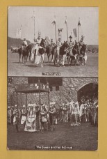 `Aldershot Tattoo Series - The Knights - The Queen and her Retinue`- Postally Unused - G&P Series Postcard.