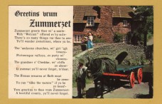`Greetins Frum Zummerzet` - Postally Unused - Photo Precision Postcard.