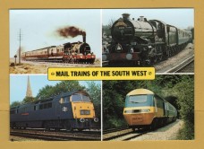 `Mail Trains of the South West - Swindon Head Post Office Postcards - Mail Trains`- Postally Used-1979 - Post Office Postcard.