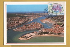 `France - Martigues - Congress of the French Federation of Philatelic Societies, 2,80 Franc Stamp from 1994`- Postally Used-1994 - Mireille Postcard.
