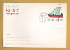 `Sweden - Pre-Printed 95 Ore Postcard`- Postally Used-1977 - Post Office Postcard.