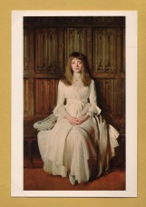 `A Lady in White (Elsie Palmer) by John Singer Sargent` - Postally Unused (although message written to rear) - Fine Arts Center, Colorado Springs Postcard.