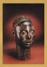 `Head of an Oni (King), Ife, 12th/15th cent - Museum of Ife Antiquities, Ife` - Postally Unused - Detroit Institute of Arts Postcard.