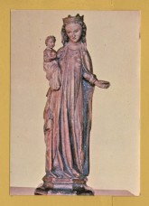 `Berkeley Castle, Madonna and Child - 14th cent BC` - Postally Unused - Harvey Barton Postcard.