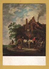 `Amsterdam, Rijksmuseum - A Wayside Inn by Isaack van Ostade` - Postally Unused - Druk Mercurius Postcard.