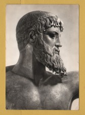 `Athens, National Museum - Head of Poseiden of Artemision` - Postally Used-1963 - Isaiah Kratinou Postcard.