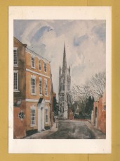 `Louth, St James by David Cuppleditch` - Postally Unused - Charles Skipton & Fry Postcard.