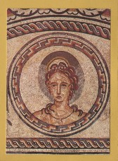 `Bignor Roman Villa-Head of Venus` - Postally Unused - Beric Tempest Postcard.