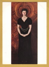 `Isabella Stewart Gardner by John Singer Sargent` - Postally Unused (although message written to rear) - Isabella Stewart Gardner Museum Postcard.